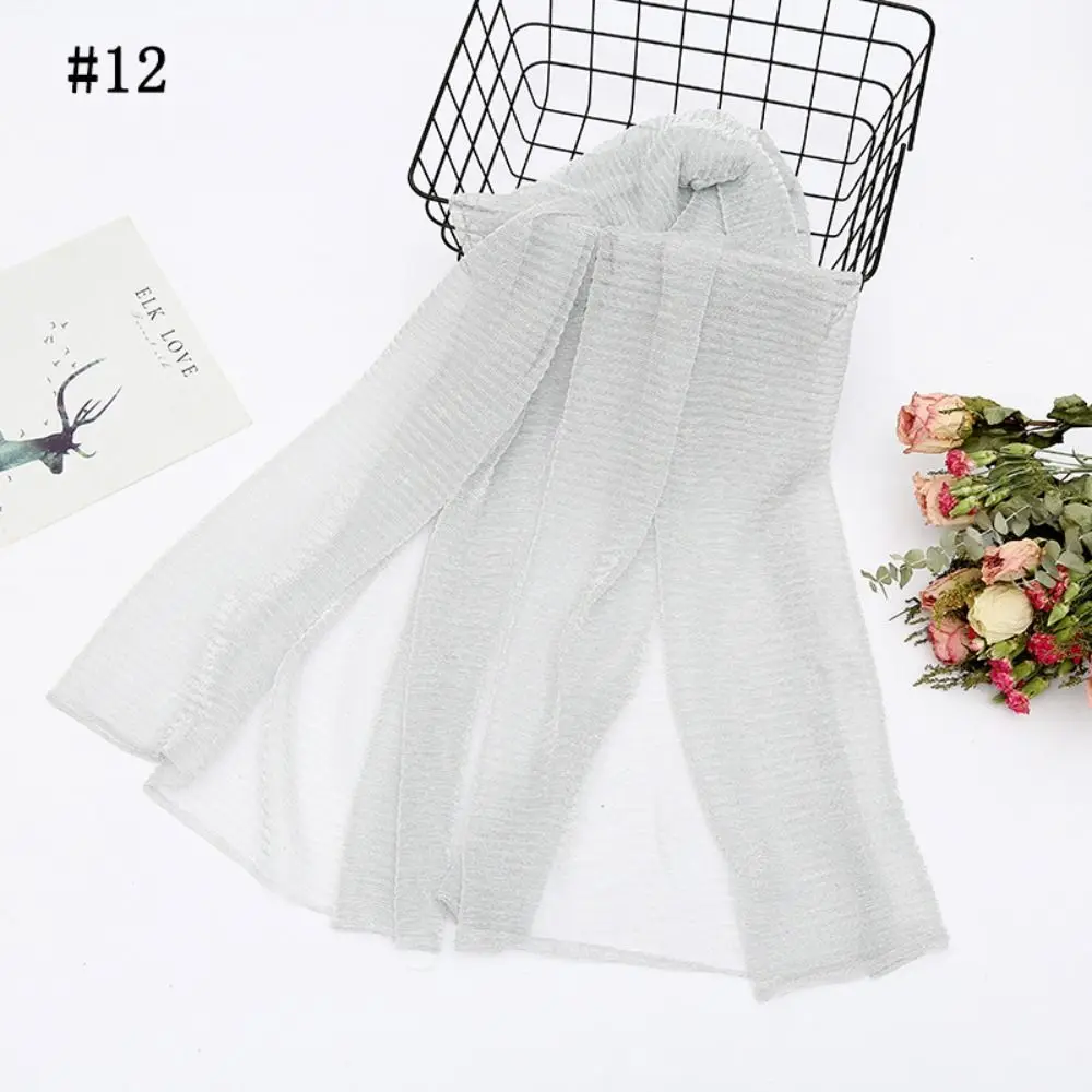 Мягкий золотой шелковый шарф новинка женские шарфы мусульманский хиджаб шали