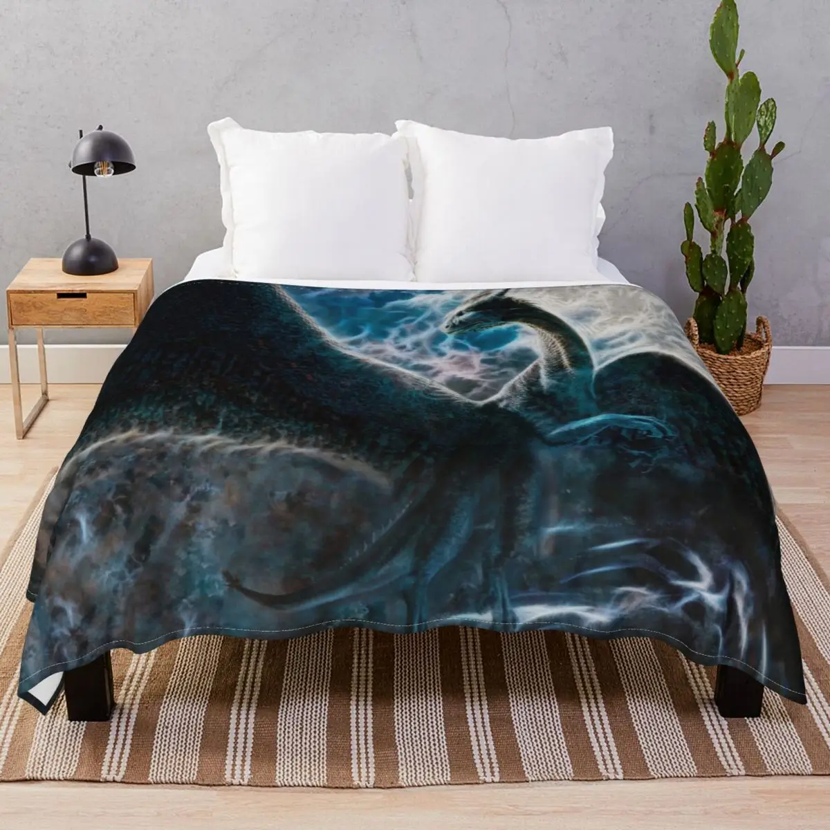 Saphira The Dragon Blankets Coral Fleece Printed Multi-function Throw Blanket for Bedding Sofa Camp Cinema