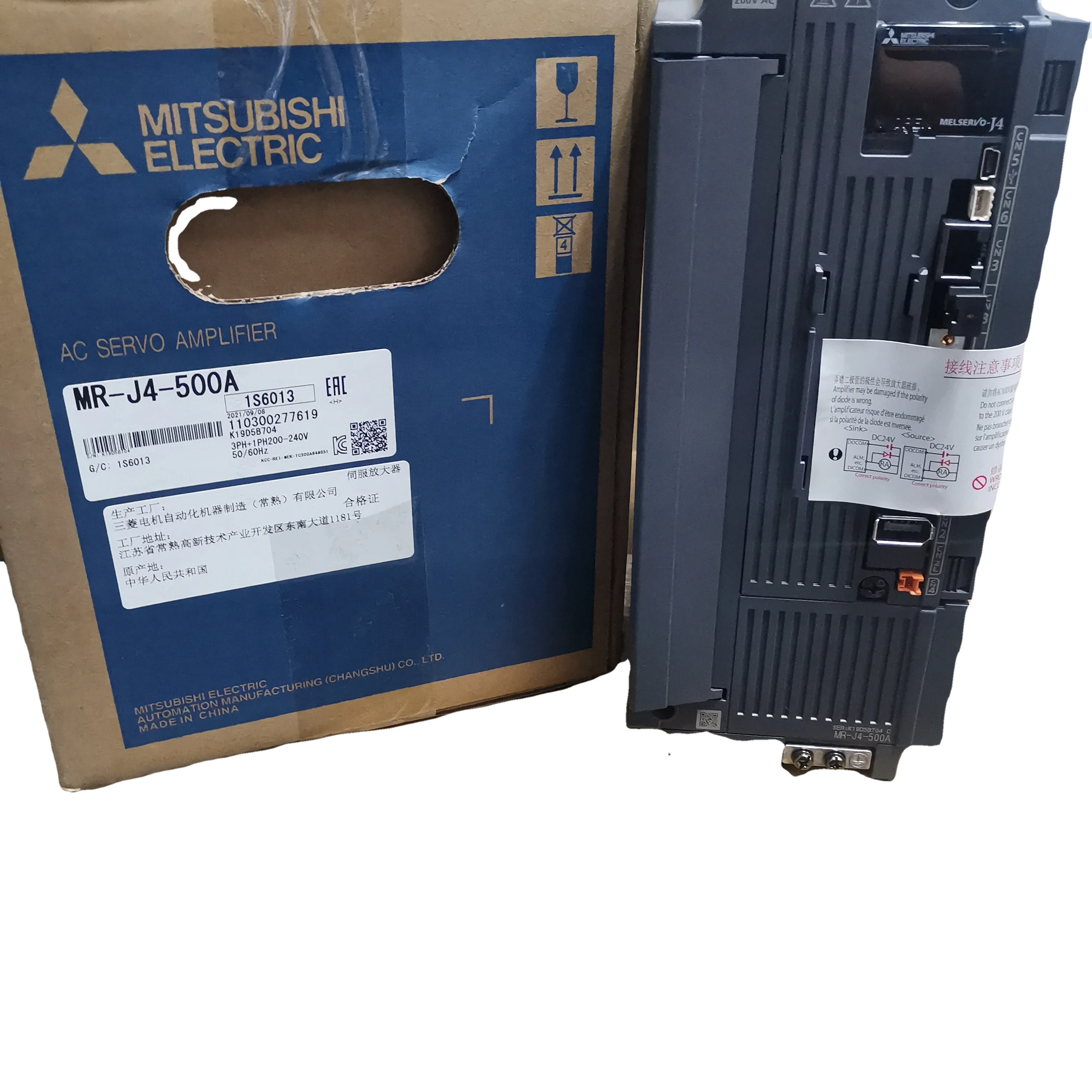 

motor and driver HG-SR502B /MR-J4-500A servo motor for labling machine