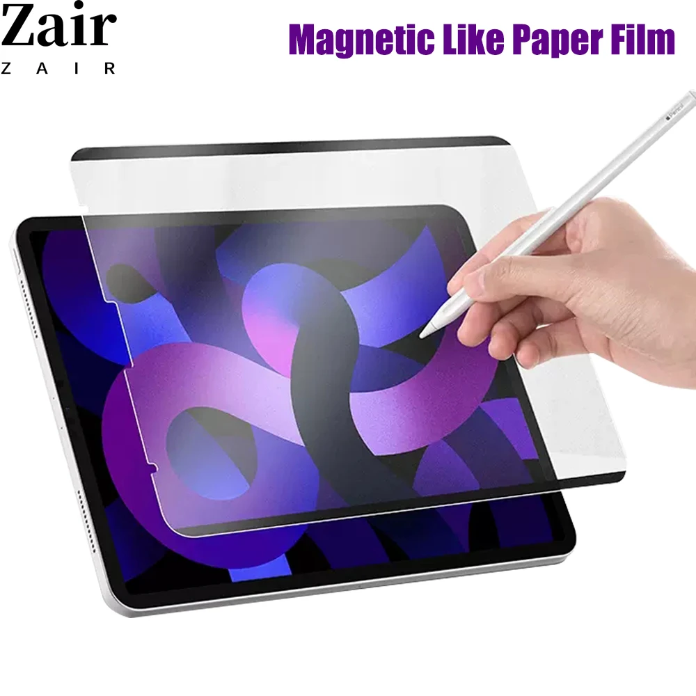 

For iPad Air 4 2020 A2324 A2072 4th Paper Like Film for iPad Air 5 2022 A2589 A2591 5th Gen Removable Magnetic Attraction Film