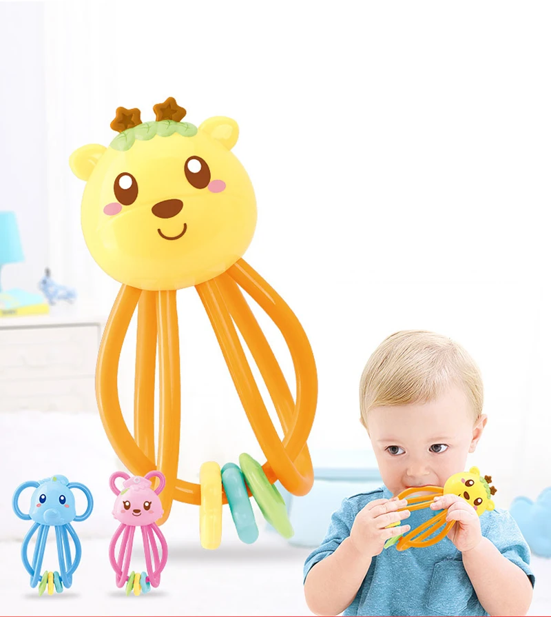 

Infant Baby Teether Toys Safe BPA Free Teething Ring Baby Food Newborns Dental Toothbrush Silicone Teethers For Babies