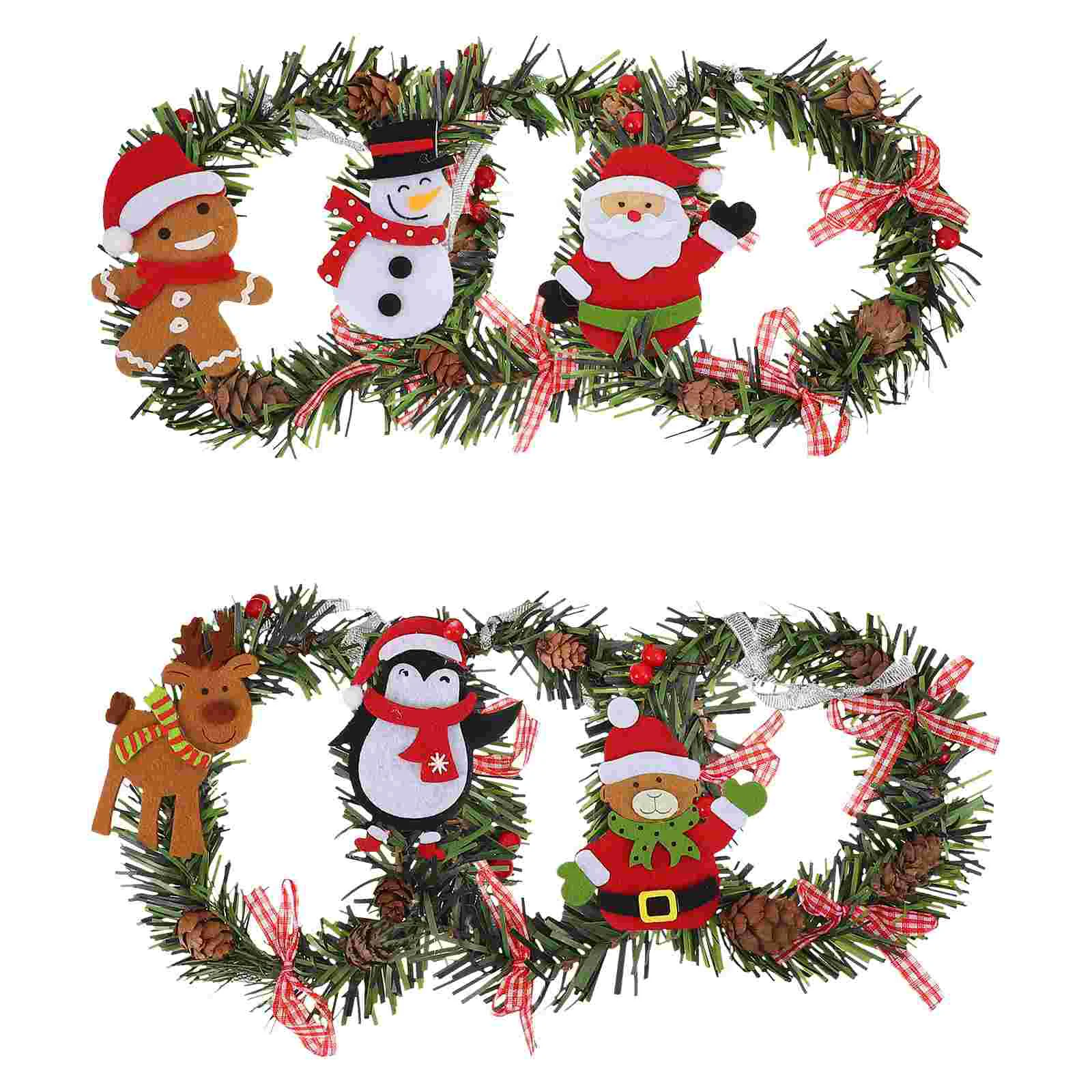 

6Pcs Unique Party Wreath Front Door Wreath Christmas Decorations Christmas Wreath