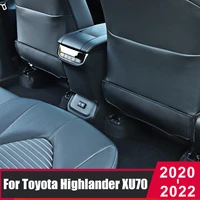 for toyota highlander xu70 2020 2021 2022 2023 pu leather car seat back protector pad interior auto anti kick mats accessories