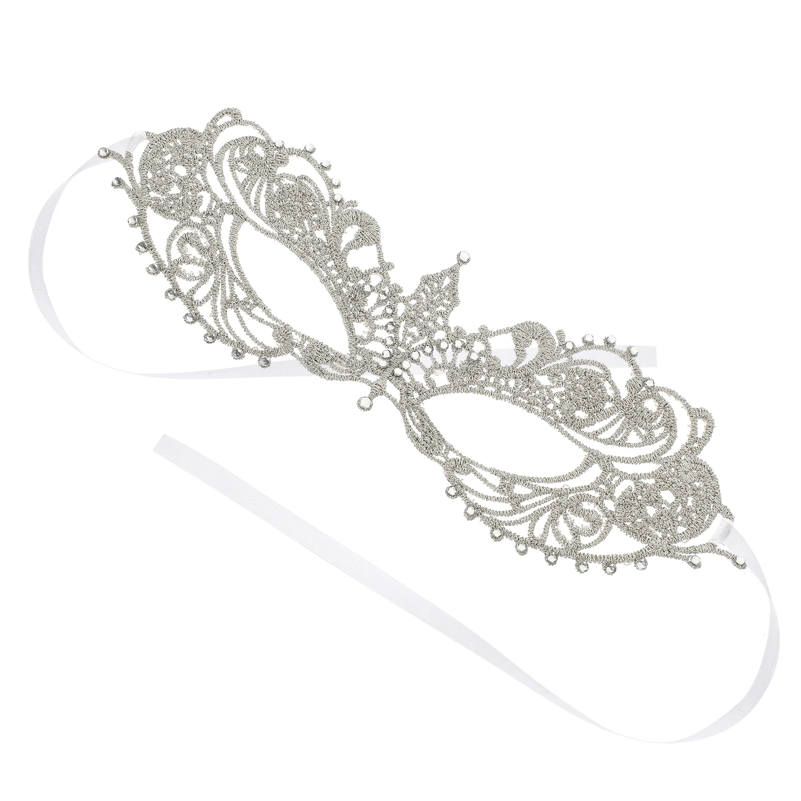 

Partymasquerade Forlace Costumevenetian Half Prom Eye Gras Mardi Faceadults Dancing Adult Play Role Cover Accessory Silver