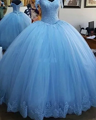 

Ball Gown Quinceanera Dresses Charming Appliques Corset Full-Length Womens Sweet 16 Debutante Gowns Hot Sale 2021