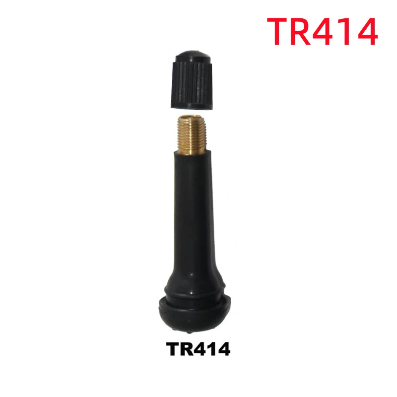 

100 шт. TR414 Запчасти для ступицы колеса автомобильного клапана TR414 Запчасти для автомобильных клапанов Прочный латунный резиновый материал