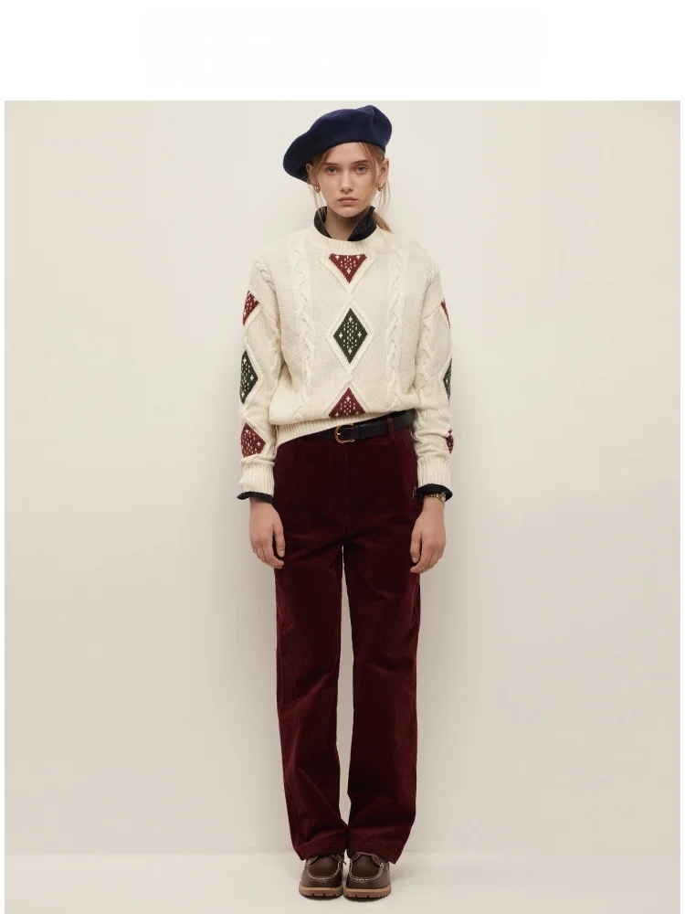 Teenieweenie Bear 2024 зимняя одежда новый консервативный свитер в стиле ретро с витым