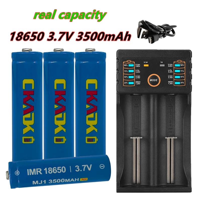 CKADK 100% оригинальный MJ1 3 7 в 3500 мАч 18650 литиевая аккумуляторная батарея для