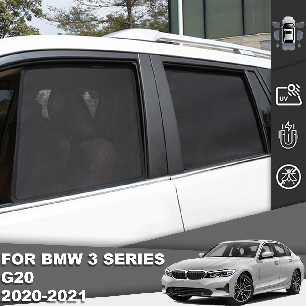 

For BMW 3 Serie G20 2018 2019 2020 2021 2022 Car Sunshade Magnetic Front Windshield Mesh Curtain Rear Side Window Sun Shade G 20