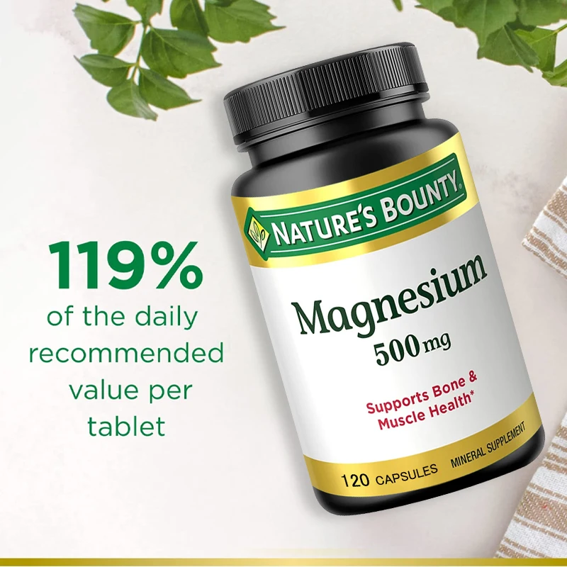 

Magnesium, Bone & Muscle Health, Tablet, 500 Mg, Supports Bone Health, Aids Energy Metabolism & Protein Formation, Gluten Free