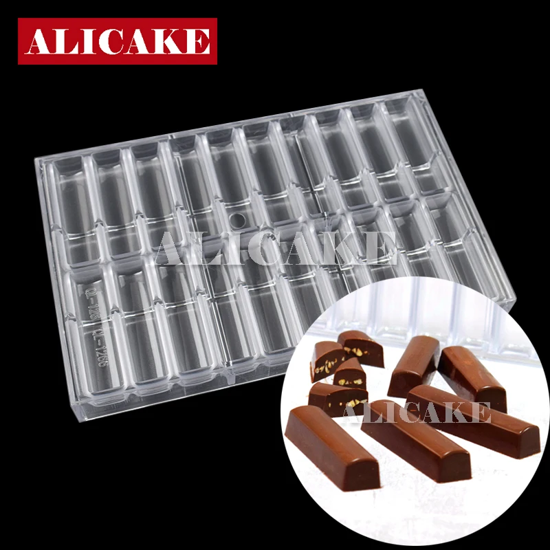 

Поликарбонатные формы для шоколада, 20 полостей, 25 г, 80*20*16 мм, инструменты для выпечки шоколада, пластиковая форма, украшение для шоколадной п...