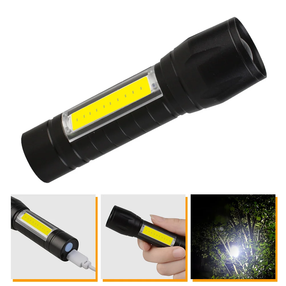 

Flashlight Side Torch Outdoor Light Led Usb Lighting Resistant Water Tool Portable High Homelumens Handheld Charging Super