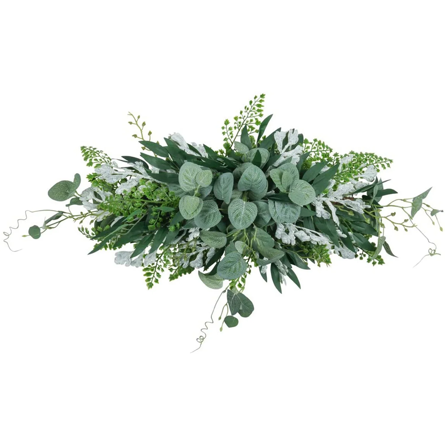 

Greenery Swag Artificial Front Door Wreath Hanging Eucalyptus Leaves Garland for Home Window Wall Wedding Arch Decor