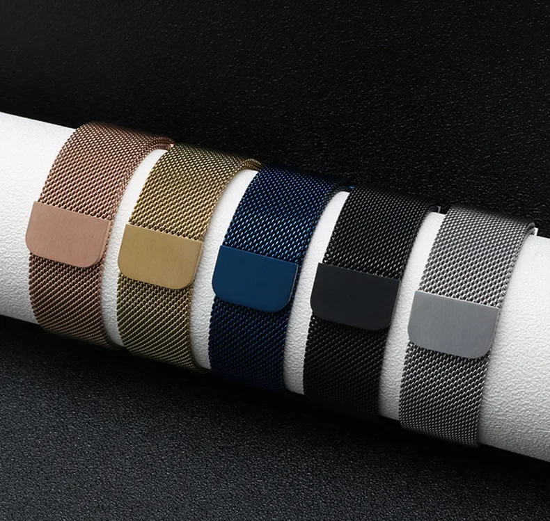 Магнитный металлический миланский ремешок для Apple Watch Ultra Band 9 8 7 6 5 4 SE нержавеющая