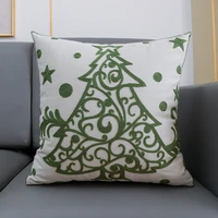 thick emrboidery christmas cushion cover high quality emrboidery pillow cover for livingroom xmas decor pillowcase red