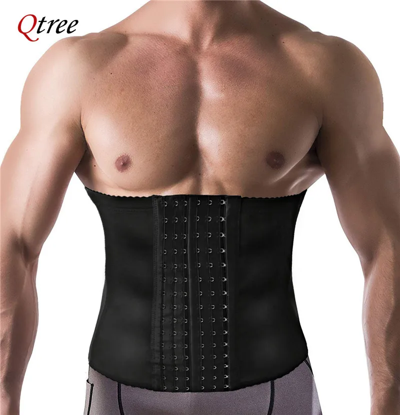 

Mens Slim Waist Trainer 7 Steel Bone Firm Waist Trimmer Belt Cincher Slimming Underwear Strap Body Shapers Shapewear Faja Corset