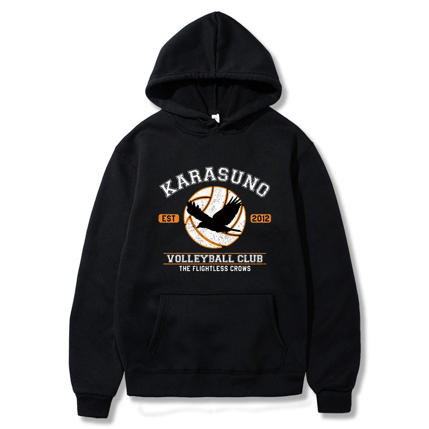 

Новинка 2022, толстовка с капюшоном в стиле Аниме Haikyuu Karasuno, Клубные воли, Dicetak пуловеры, толстовки, топы, Мужская Уличная одежда