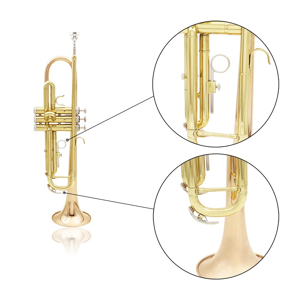 

Bb Trumpet Gold silver plated two-color musical instrument