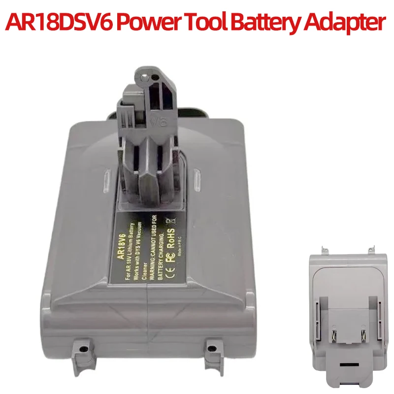Фото Адаптер для аккумуляторов AEG RIDGID 18V Li-ion и Dyson V6 Li-ion для пылесосов Dyson V6 AR18DSV6 и электроинструментов №2