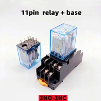 hh53p my3njmicro small electromagnetic lntermediate relaywith base11pin3no3nc5a 110220vac1224vdcelectrical equipment