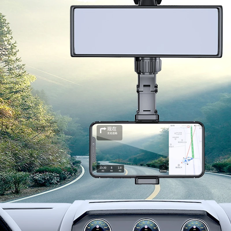telephone car holder 360 degree rotating stand rearview mirror gps navigation auto phone support multifunctional phone holder free global shipping