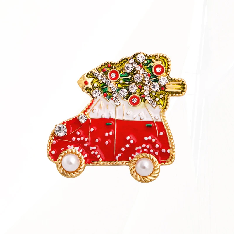 Женская эмалированная брошь в виде рождественской елки