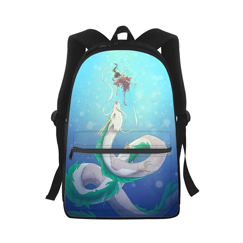 Anime Spirited Away Men Women Backpack 3D Print Fashion Student School Bag Laptop Backpack Kids Travel Shoulder Bag