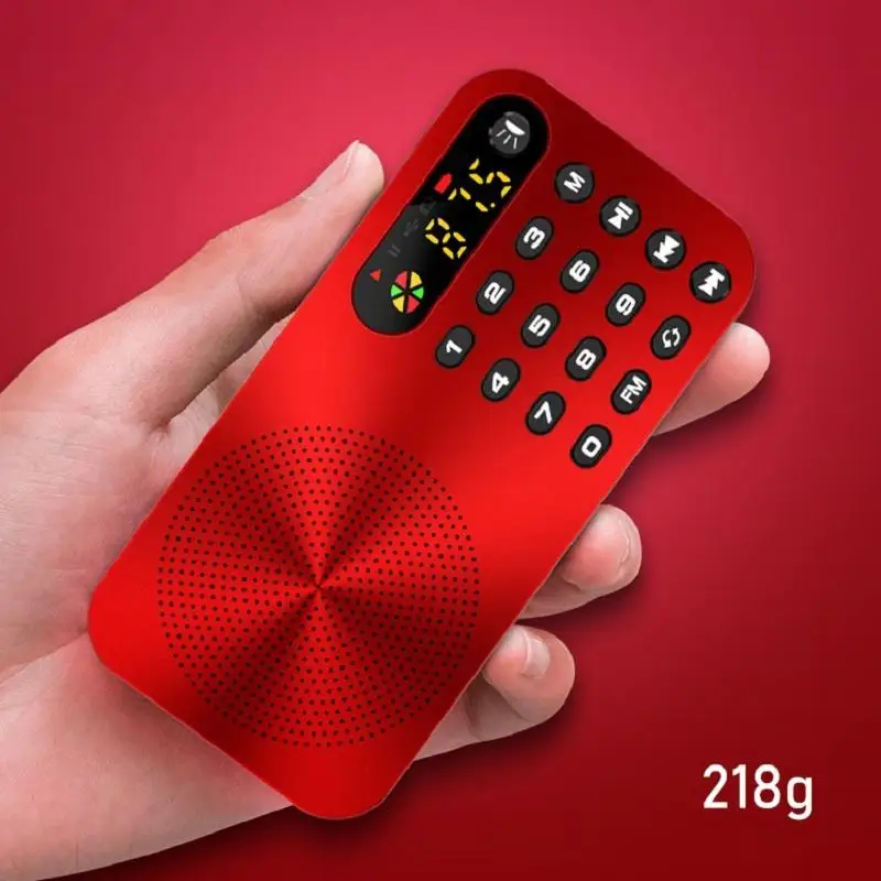 

K11 FM Rechargeable Mini Portable Radio Handheld Digital FM USB TF MP3 Speaker with Inside Battery Q6 Radio Music News Listening