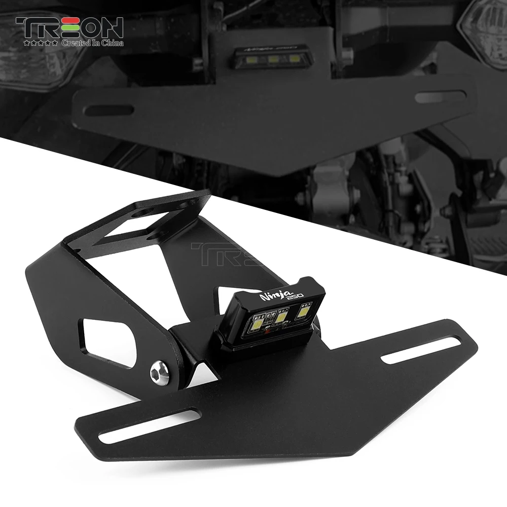 

Motorcycles License Plate Holder Bracket Frame Tail Tidy Eliminator For Kawasaki Ninja 250 Ninja250 Z250 Z 250 2019 2020 2021
