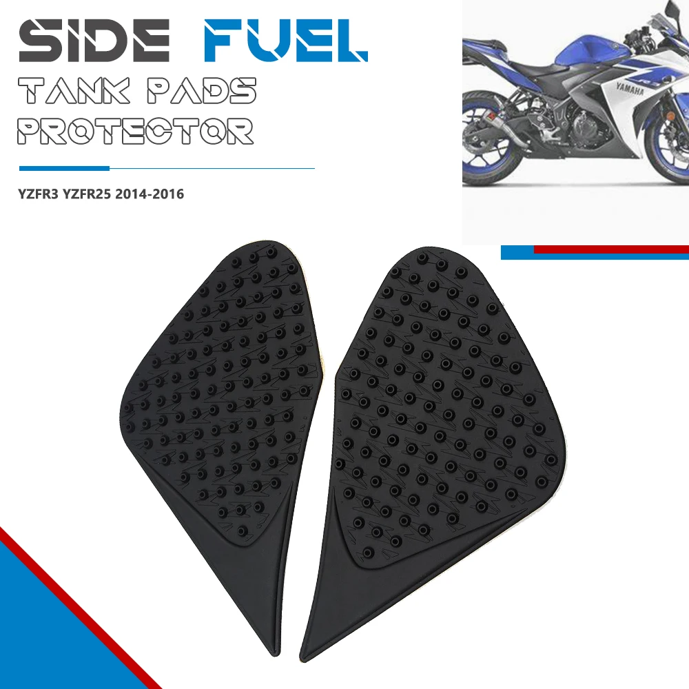 

For Yamaha YZFR1 YZF R1 2015 -2016 side fuel tank pad Tank Pads Protector Stickers Decal Gas Knee Grip Traction Pad Side Sticker