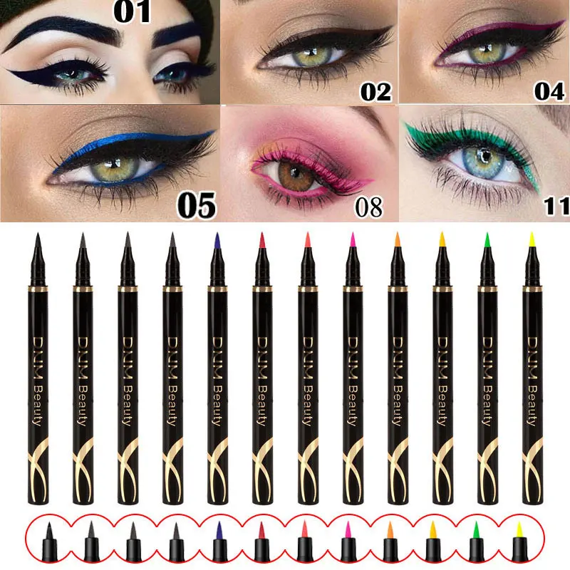 

Liquid Eyeliner Quick-drying Neon Colorful Cat Eyes Makeup Products Eye Liner Pen Eye Make Up Waterproof Highlight Cosmetics