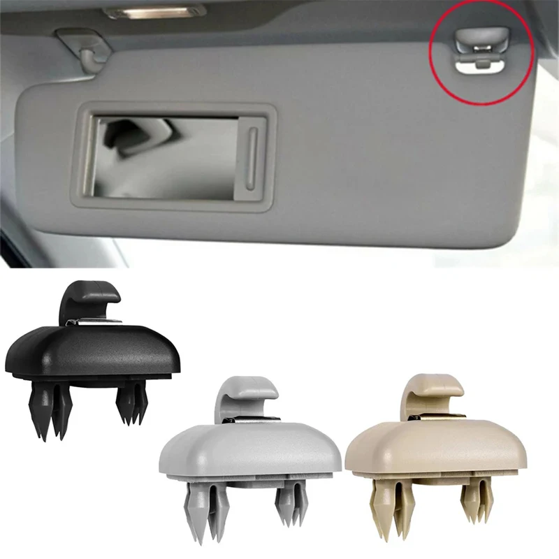 

2pcs Car Sun Visor Retainer Hook Buckle Black Gray Beige Fastener Clip Holder Bracket For Audi A6 C5 A4L A6L Q5 Q3 A5 C6