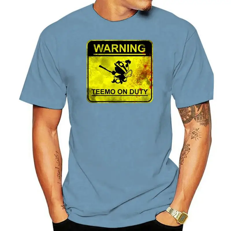 

Men tshirt Warning Teemo On Duty Unisex T Shirt women T-Shirt tees top