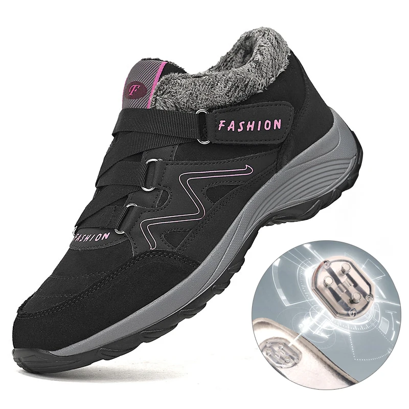 

Winter Fleece Women's Walking Shoes Magnetic Resonance Massage Casual Shoes Unisex Outdoors Wrap Ankle Snow Boots Plush