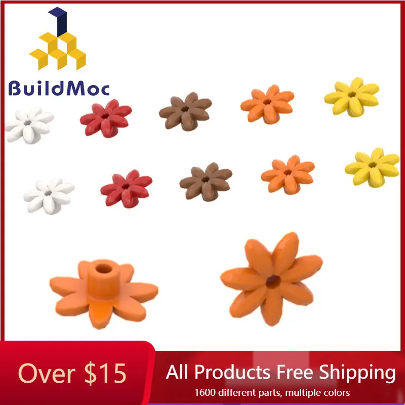 

10 шт., Детский конструктор MOC, в виде семь лепестков