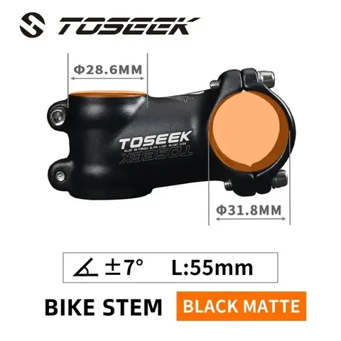 TOSEEK руль для велосипеда 60/70/80/90/100 мм MTB стержень 28,6 мм 31,8 мм отрицательная мощность Mtb легкий шоссейный велосипед стол