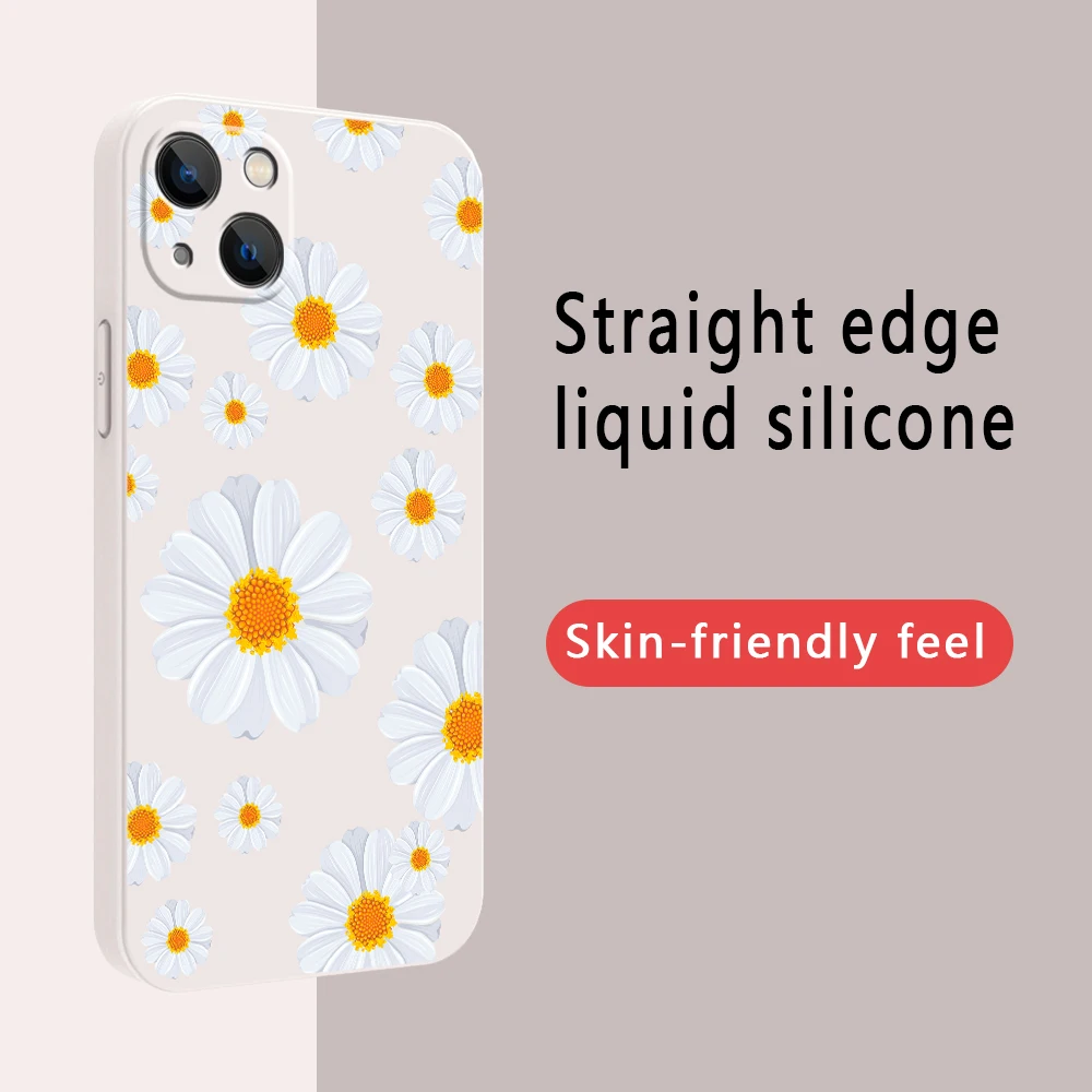 

Daisy Flower Colored Phone Case For iPhone 11 12 13 Pro Max Mini 11 Pro Max X XR XS MAX SE2020 8 7 Plus 6 6S Plus NEW Back Cover