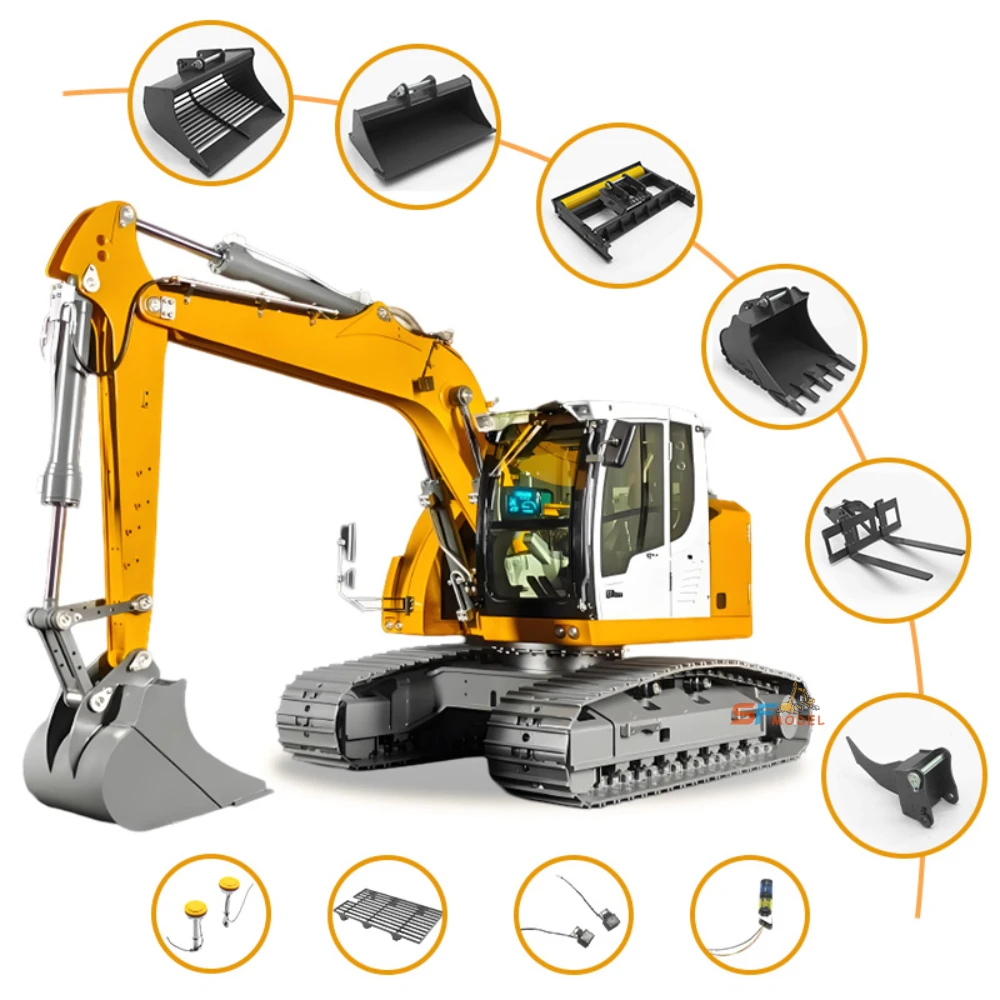 Радиоуправляемый экскаватор R920 1/14 JDM-208 RC Экскаватор Гидравлическая