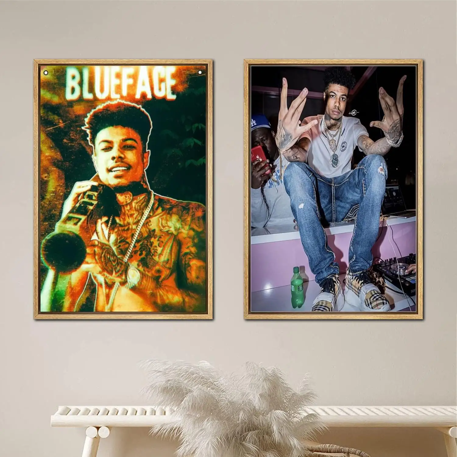 Blueface Poster Painting 24x36 Wall Art Canvas Posters room decor Modern Family bedroom Decoration Art wall decor