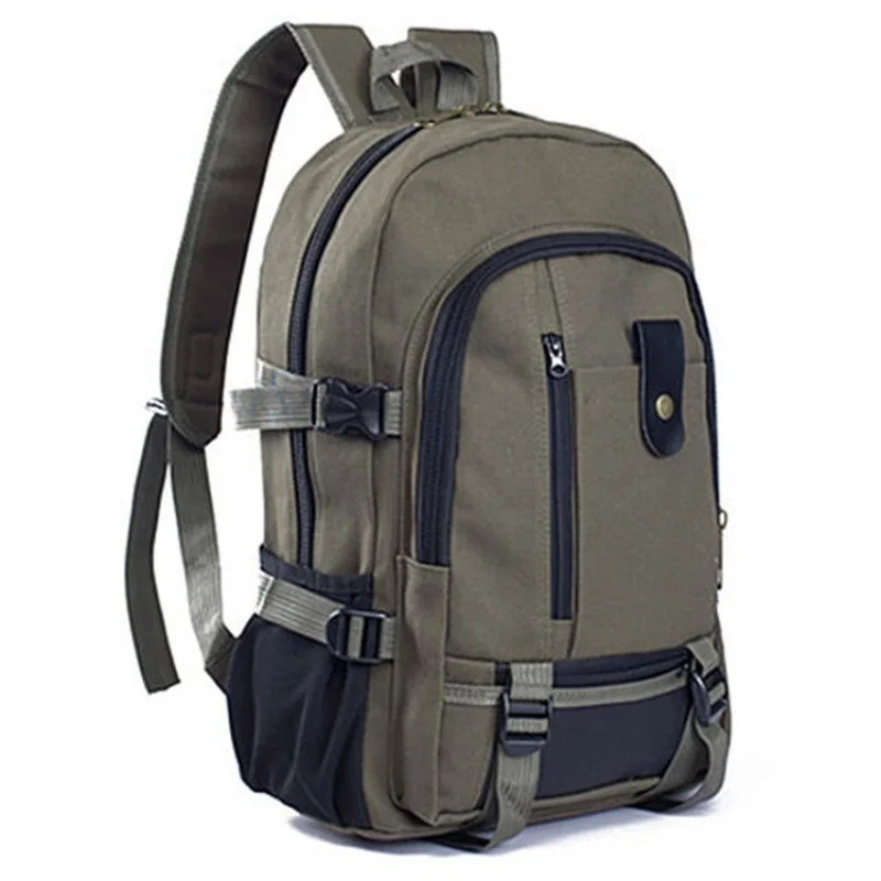 

Canvas Fashion Men's Backpack Casual Travel Large Capacity Student School Bag Multifunction Male Laptop