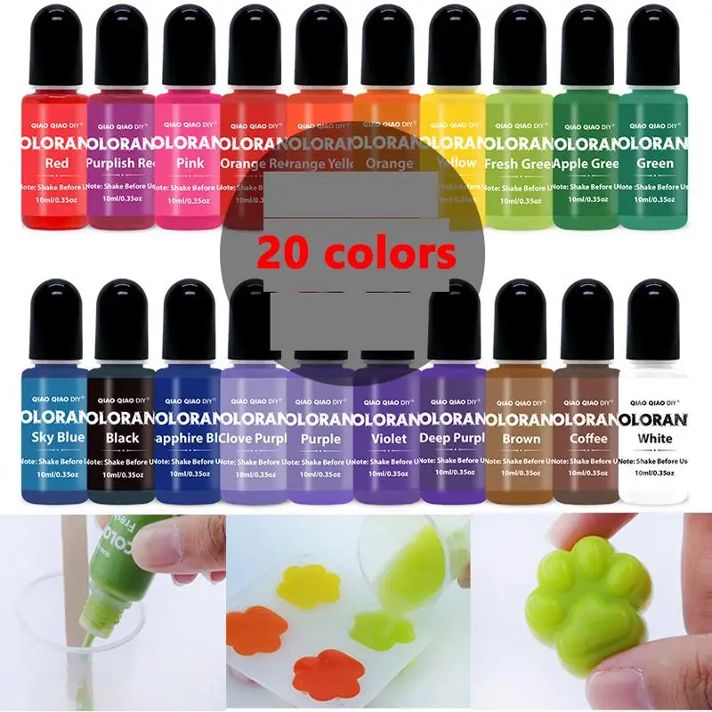 

20 Colors Candle Dyes Pigment Aromatherapy Liquid Colorant Pigment DIY Candle Mold Soap Coloring Handmade Crafts Resin Pigment