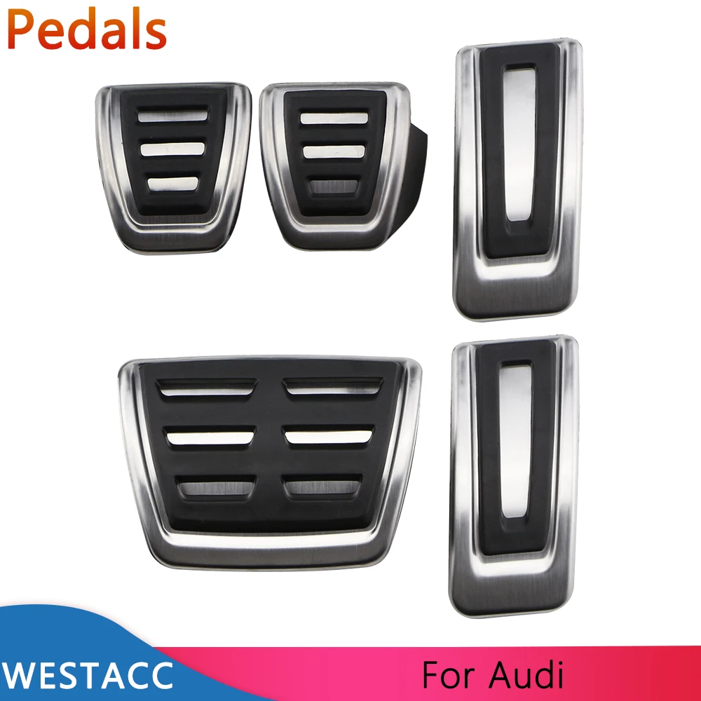 

Car Pedals Accessories Gas Brake Clutch Pedal Protective Cover for Audi A1 2012 - 2021 Sportback AT MT Parts Accessories