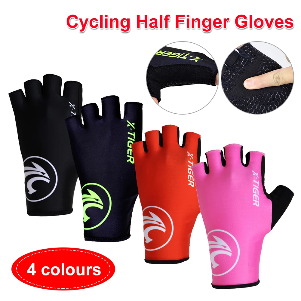 

Cycling Gloves Half Finger Bike Gloves Washable Breathable Non-Slip Gloves For Men Women Cycling Shockproof Gloves
