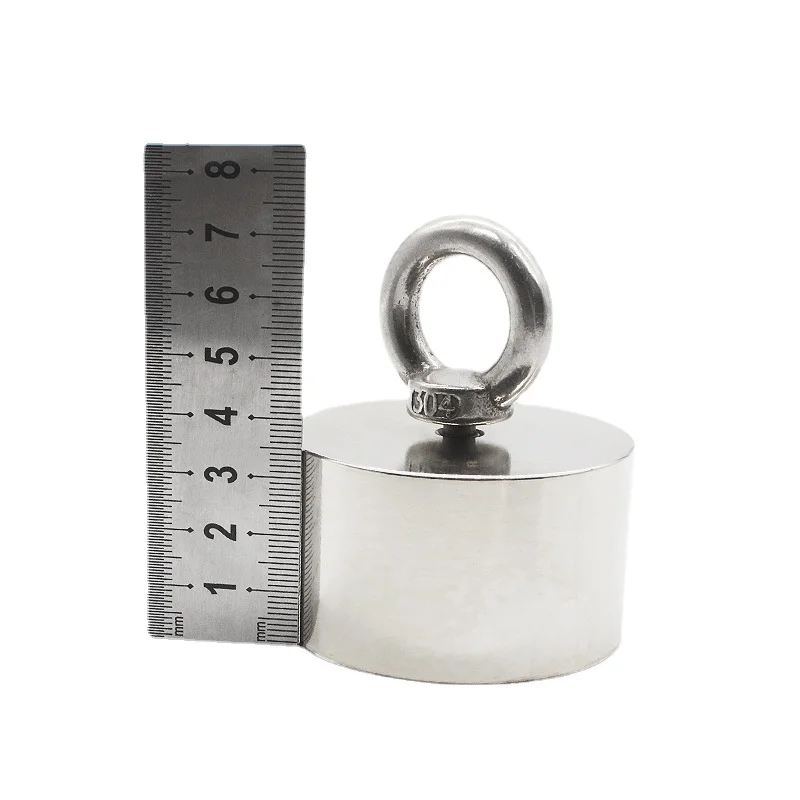 

N50 Heavy Fishing Magnet Rare Earth 60 * 40 Deep Sea Fishing Strong Magnetic NdFeB Neodymium Magnet Pot with Handle 60x 40 cm