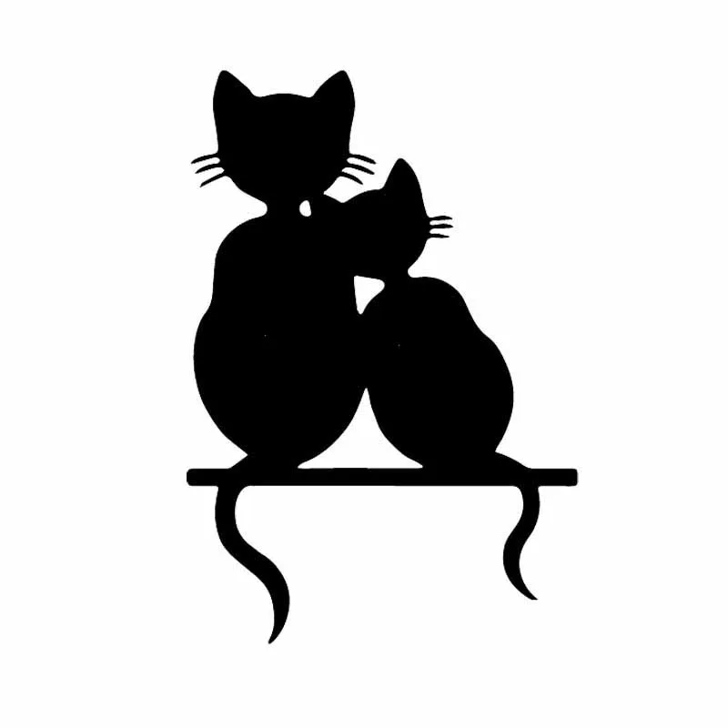 

Two Cats Fall In Love Exquisite Car Sticker PVC Fashion Bumper Windshield Accessories Auto Decal Laptop Decoration High Quality