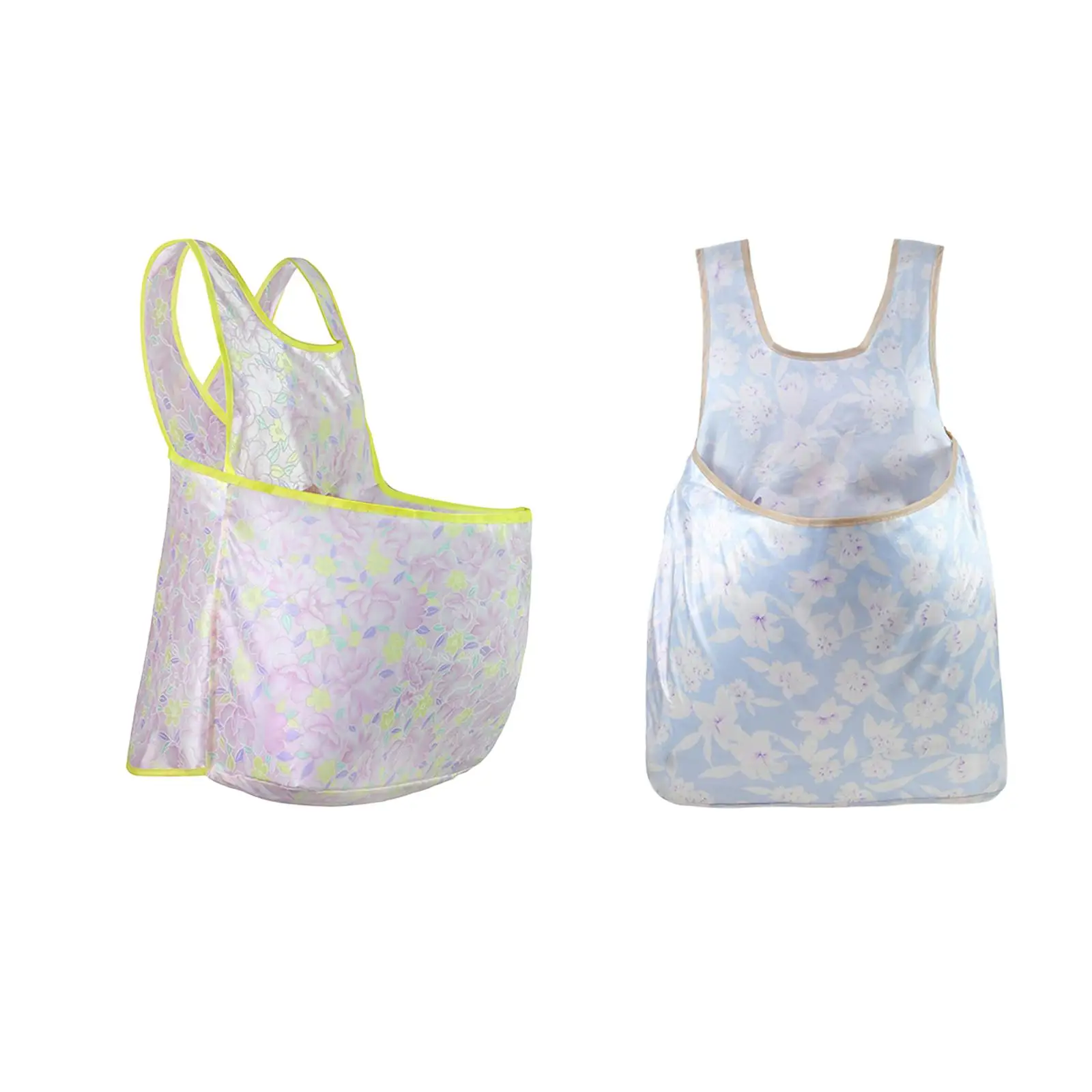 Портативный фартук для стирки, женские подарки, фартук для одежды с перекрестной спинкой, дизайн в японском стиле, удобный водонепроницаемый нагрудник с цветочным узором