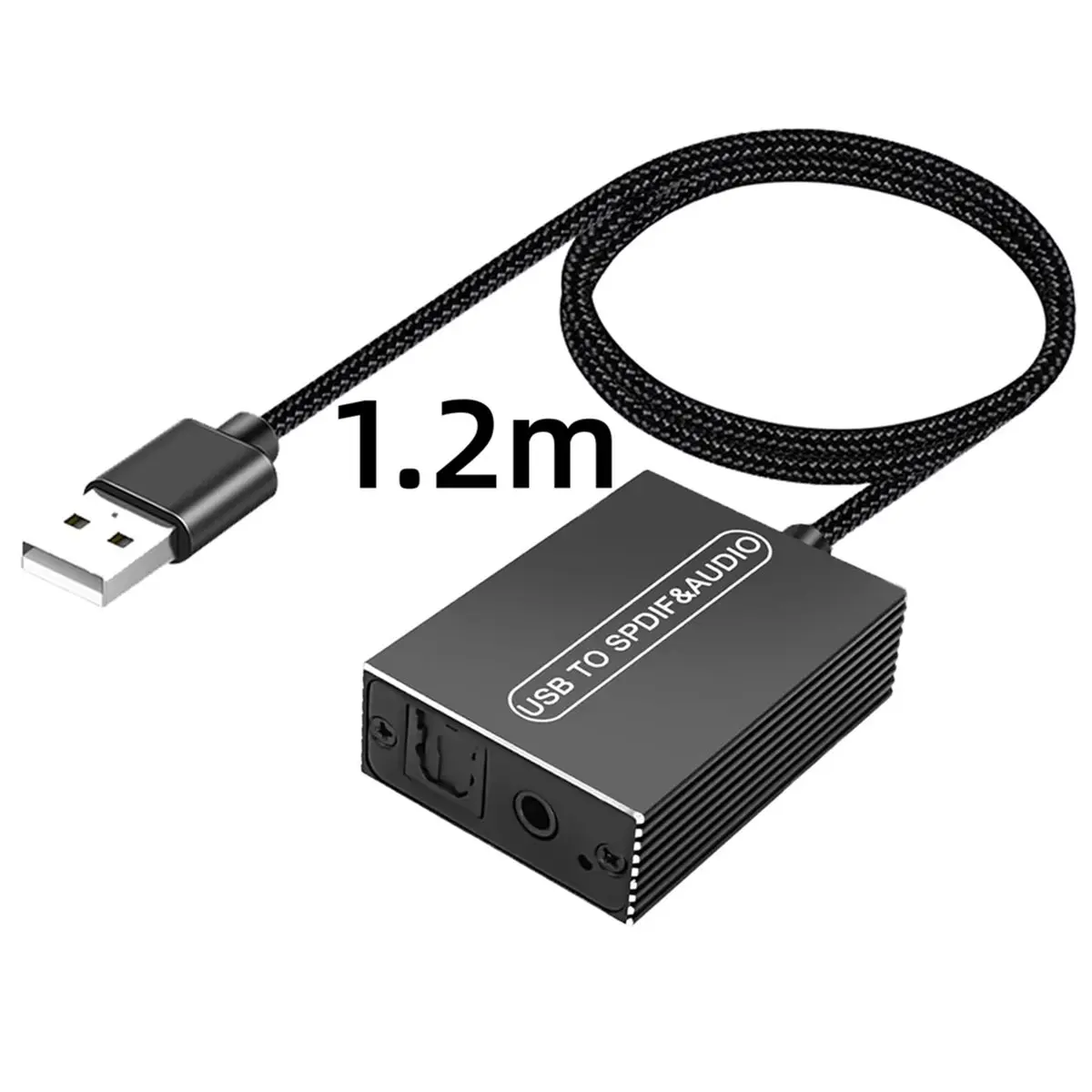 Фото ^DT1145~~Оптический аудиоадаптер USB A на 3,5 мм TOSLINK, односторонний преобразователь USB в S/PDIF для ПК-колонок №2