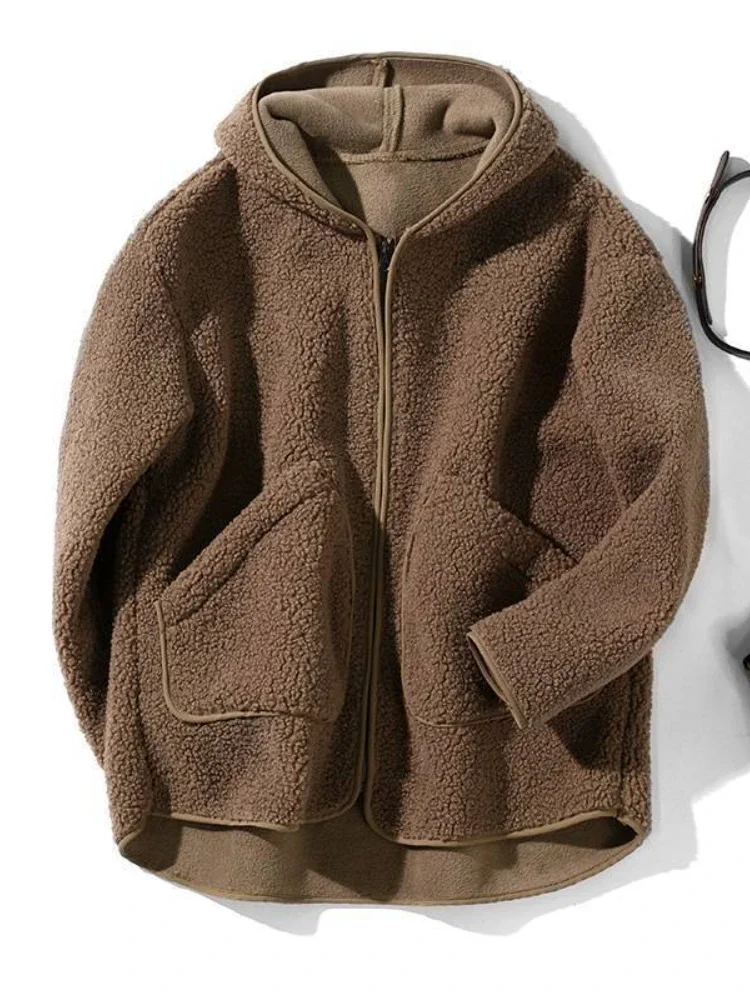 

Jackets for Women 2023 Hooded Faux Fur Solid Long Sleeve Tops Winter Clothes Bomber Warm Women Coats Casual Outerwear Streetwear