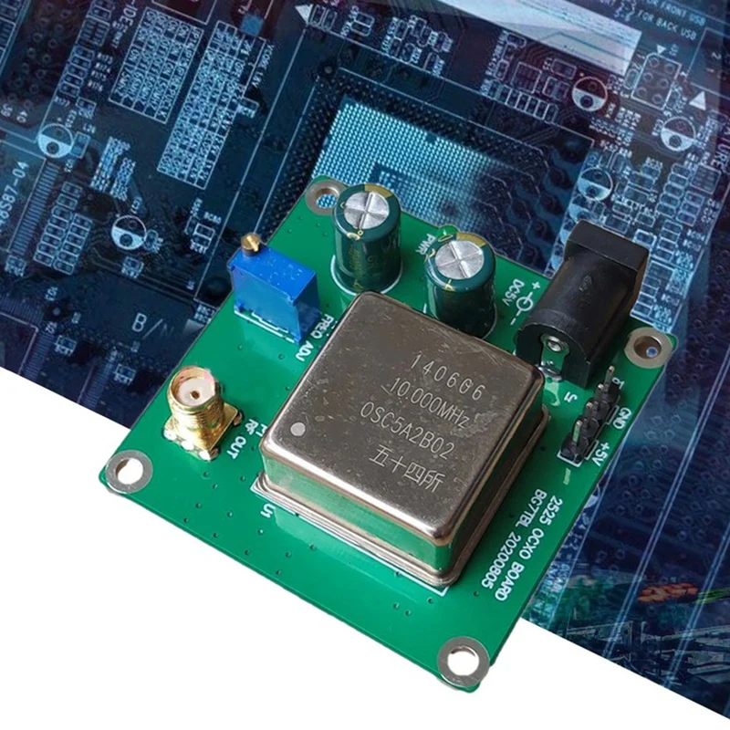 10M OCXO Frequency Standard Board 10Mhz/13DBM Constant Temperature Crystal Oscillator Sine Wave Output OCXO-10M-2525