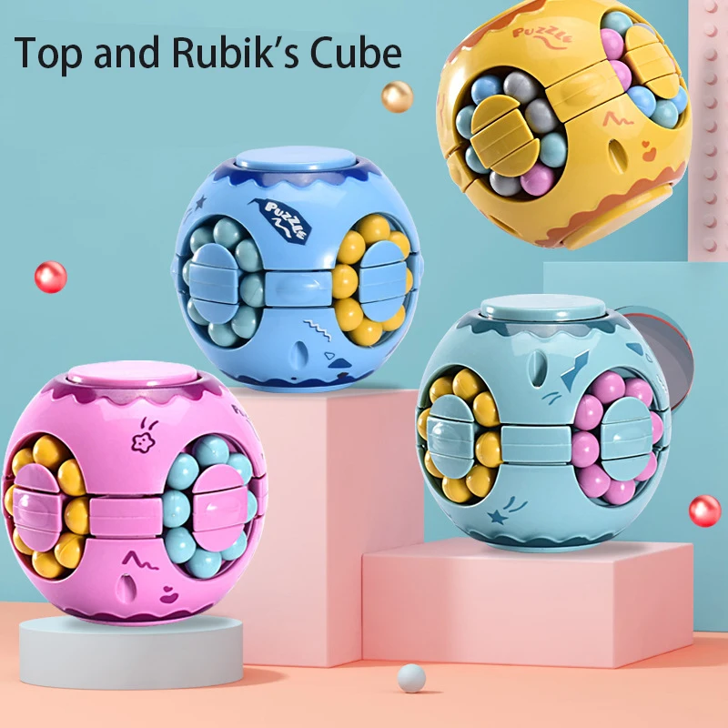 

Вращающийся волшебный куб, обучающие и обучающие игрушки для облегчения тревоги, игрушки-пазлы для унисекс-детский куб бесконечности, волш...